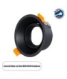 GLOBOSTAR® ALPHA 77831 Χωνευτή Κινούμενη Βάση για Σποτ MR16 με Ντουί GU10-GU5.3 IP20 - Μαύρο Ματ - Μ9.4 x Π9.4 x Υ4.2cm - Q8.3cm