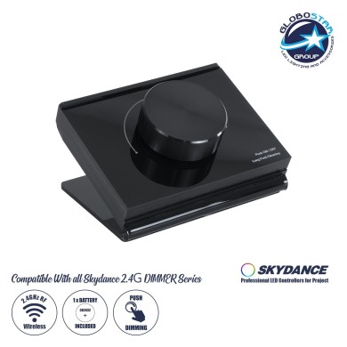GloboStar® 73123 RK1 SKYDANCE Ασύρματο Χειριστήριο RF 2.4Ghz & Push Dimming 1 Group για όλα τα Μονόχρωμα SKYDANCE Controller DC 3V 1 x CR2032 - IP20 Μ9.1 x Π7.2 x Υ5.7cm - 5 Χρόνια Εγγύηση
