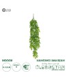GloboStar® Artificial Garden HANGING LIMA BEAN 20845 Τεχνητό Διακοσμητικό Κρεμαστό Φυτό Φασόλι Λίμα Μ29 x Π10 x Υ86cm