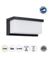 GLOBOSTAR® CITYSCAPE 60699 Μοντέρνο Φωτιστικό Τοίχου - Απλίκα LED 18W 1890lm 120° AC 220-240V Αδιάβροχο IP65 Φυσικό Λευκό 4500K - Bridgelux SMD Chip - Μαύρο Ματ - Μ23.5 x Π11 x Υ10cm - 3 Χρόνια Εγγύηση