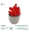 GloboStar® Artificial Garden SUCCULENT CRASSULA 21013 Διακοσμητικό Φυτό Παχύφυτο Κράσουλα Υ11.5cm
