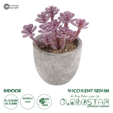 GloboStar® Artificial Garden SUCCULENT SEDUM 21017 Διακοσμητικό Φυτό Παχύφυτο Σέδο Υ10cm