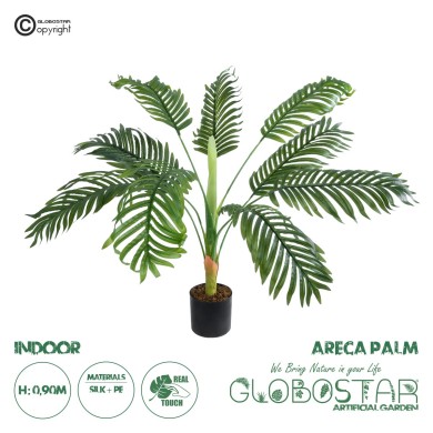 GloboStar® Artificial Garden ARECA PALM PLANT 20936 - Διακοσμητικό Φυτό Αρέκα Φ94 x Υ90cm