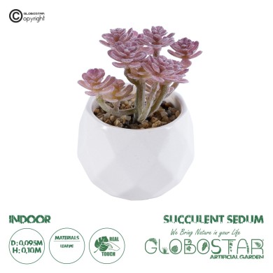 GloboStar® Artificial Garden SUCCULENT SEDUM 20988 Διακοσμητικό Φυτό Παχύφυτο Σέδο Υ10cm
