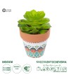 GloboStar® Artificial Garden SUCCULENT ECHEVERIA 21049 Διακοσμητικό Φυτό Παχύφυτο Εχεβέρια Υ14cm