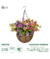GloboStar® Artificial Garden GERBERA HANGING PLANT 20635 Τεχνητό Κρεμαστό Διακοσμητικό Φυτό Ζέρμπερας Y55cm