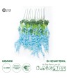 GloboStar® Artificial Garden BLUE WISTERIA FLOWER BRANCH 21515 Σετ 12 Τεχνητά Διακοσμητικά κλαδιά Βιστέριας Μπλέ Φ45 x Υ120cm