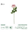 GloboStar® Artificial Garden LIGHT PINK ROSE  BRANCH 21137 Τεχνητό Διακοσμητικό Κλαδί Ανοιχτό ΡοζΤριαντάφυλλο Y50cm
