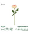 GloboStar® Artificial Garden CHAMPAGNE ROSE BRANCH 21141 Τεχνητό Διακοσμητικό Κλαδί Σαμπανιζέ Τριαντάφυλλο Y50cm