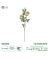 GloboStar® Artificial Garden SALMON ROSE BRANCH 21149 Τεχνητό Διακοσμητικό Κλαδί Σαμπανιζέ Τριαντάφυλλο Y65cm