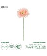 GloboStar® Artificial Garden PINK GERBERA  BRANCH 21205 Τεχνητό Διακοσμητικό Κλαδί Ζέρμπερας Ροζ Y44cm
