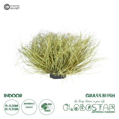 GloboStar® Artificial Garden GRASS BUSH PLANT 21166 Τεχνητό Διακοσμητικό Φυτό Θάμνος Grass Π50cm Y30cm