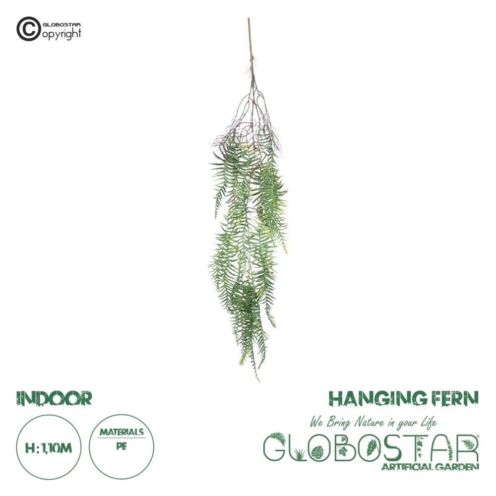 GloboStar® Artificial Garden ASPARAGUS HANGING PLANT 20619 Τεχνητό Διακοσμητικό Κρεμαστό Φυτό Σπαράγγι Υ110cm