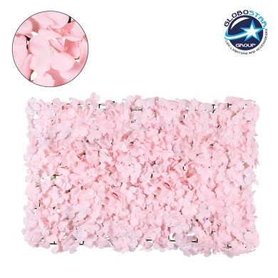 GloboStar® 78320 Συνθετικό Πάνελ Λουλουδιών - Κάθετος Κήπος Ορτανσία Λιλά Μ60 x Υ40 x Π5cm