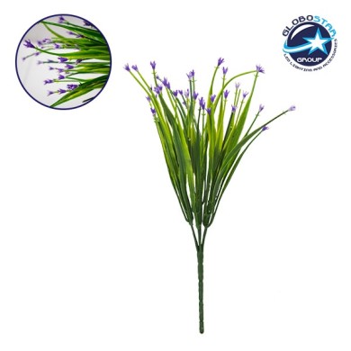 GloboStar® 09079 Τεχνητό Φυτό Διακοσμητικό Μπουκέτο Aphyllanthes Μώβ M17cm x Υ30cm Π17cm με 7 Κλαδάκια