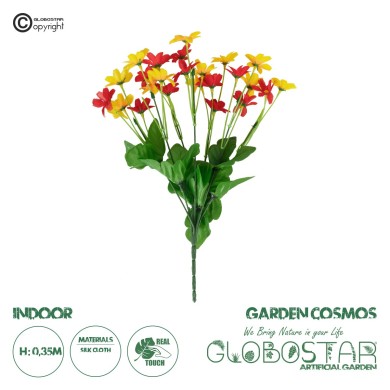 GloboStar® Artificial Garden MARGARET BOUQUET 78207 Τεχνητό Διακοσμητικό Μπουκέτο με Μαργαρίτες M20 x Π20 x Υ35cm