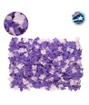 GloboStar® 78329 Artificial - Συνθετικό Τεχνητό Διακοσμητικό Πάνελ Λουλουδιών - Κάθετος Κήπος Ορτανσία - Ροζ - Μωβ Μ60 x Υ40 x Π5cm