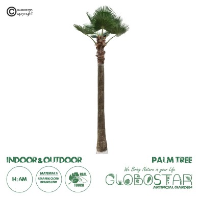 GloboStar® Artificial Garden PLANT PALM TREE 21057 Διακοσμητικό Δέντρο Φοίνικα  Φ240 x Υ600cm