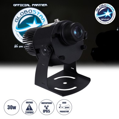 GloboStar® PROJECTOR 51177 LED Προτζέκτορας Διαφημιστικού Λογότυπου GloboStar Official Partner Εξωτερικού Χώρου - 30W AC 220-240V IP65 - Μ22 x Π18.5 x Υ22cm - 2 Χρόνια Εγγύηση