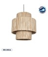 GLOBOSTAR® SALTO 203-0037 Boho Κρεμαστό Φωτιστικό Οροφής με Ντουί 1 x E27 AC 220-240V IP20 - Μπεζ - M40 x Π40 x Υ42cm