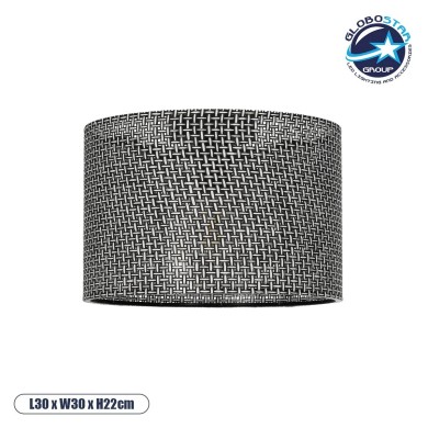 GLOBOSTAR® CILIO 203-0152 Μοντέρνο Φωτιστικό Οροφής με Ντουί 1 x E27 AC 220-240V IP20 - Μαύρο - Μ30 x Π30 x Υ22cm