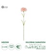 GloboStar® Artificial Garden PALE PING CARNATION BRANCH 21208 Τεχνητό Διακοσμητικό Κλαδί Γαρίφαλο Απαλό Ρόζ Y60cm