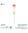 GloboStar® Artificial Garden PING CARNATION BRANCH 21209 Τεχνητό Διακοσμητικό Κλαδί Γαρίφαλο Ρόζ Y60cm