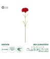 GloboStar® Artificial Garden Red CARNATION BRANCH 21210 Τεχνητό Διακοσμητικό Κλαδί Γαρίφαλο Κόκκινο Y60cm