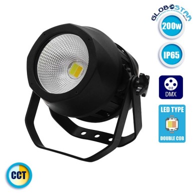 Αδιάβροχος Προβολέας COB LED PAR DMX512 200 Watt 230v IP65 CCT Ψυχρό - Ημέρας - Θερμό GloboStar 51159