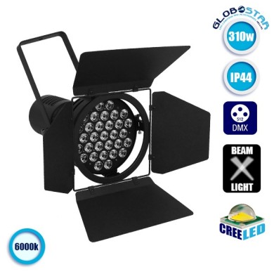 Θεατρικός Προβολέας Εκθέσεων DMX512 CREE LED 310 Watt 230v Αδιάβροχος IP44 Ψυχρό Λευκό 6000k Dimmable GloboStar 51166