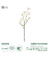 GloboStar® Artificial Garden WHITE CHERRY BLOSSOM BRANCH 21320 Τεχνητό Διακοσμητικό Λευκό Κλαδί Κερασίας Y88cm
