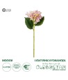 GloboStar® Artificial Garden LIGHT PINK HYDRANGEA BRANCH 21144 Τεχνητό Διακοσμητικό Κλαδί Ροζ Ορτανσία Y47cm