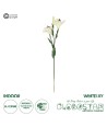 GloboStar® Artificial Garden WHITE LILY BRANCH 21310 Τεχνητό Διακοσμητικό Κλαδί Λευκό Κρίνο Y90cm