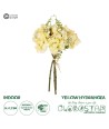 GloboStar® Artificial Garden YELLOW HYDRANGEA BOUQUET 21315 Τεχνητό Διακοσμητικό Μπουκέτο Κίτρινη Ορτανσία Y33cm