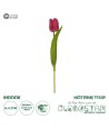 GloboStar® Artificial Garden HOT PINK TULIP BRANCH 21201 Τεχνητό Διακοσμητικό Κλαδί Έντονο Ροζ Τουλίπα Y37cm