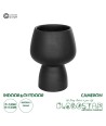 GloboStar® Artificial Garden CAMERON 21272 Διακοσμητικό Κεραμικό Βάζo Μαύρο Π16 x Μ16 x Υ20cm