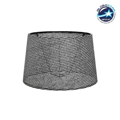 GloboStar® COVER 203-0262 Μοντέρνο Φωτιστικό Καπέλο Γκρί Διάτρητο Ύφασμα - Μ38 x Π38 x Υ24cm