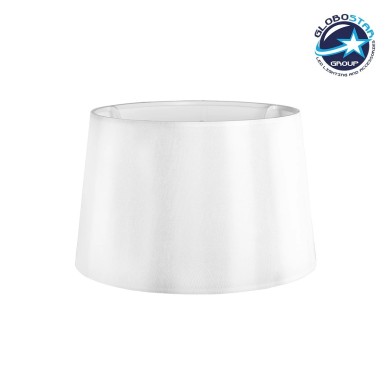 GloboStar® COVER 203-0266 Μοντέρνο Φωτιστικό Καπέλο Λευκό Ύφασμα - Μ38 x Π38 x Υ24cm