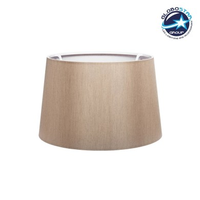 GloboStar® COVER 203-0267 Μοντέρνο Φωτιστικό Καπέλο Καφέ Ύφασμα - Μ38 x Π38 x Υ24cm