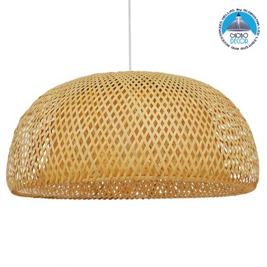 GLOBOSTAR® SAN TROPEZ 01627 Boho Κρεμαστό Φωτιστικό Οροφής με Ντουί 1 x E27 AC 220-240V IP20 - Μπεζ - Μ60 x Π60 x Υ29cm