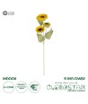 GloboStar® Artificial Garden YELLOW SUNFLOWER BRANCH 21380 Τεχνητό Διακοσμητικό Κλαδί Ηλιοτρόπιο Κίτρινο Y90cm