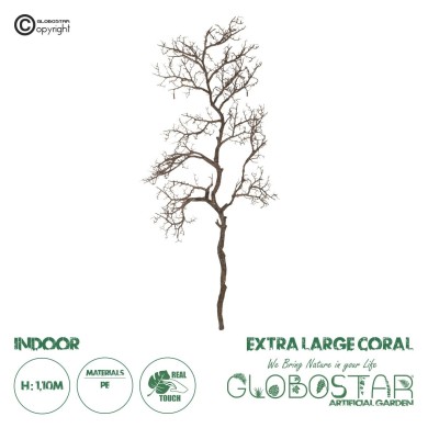 GloboStar® Artificial Garden EXTRA LARGE CORAL BRANCH 21464 Τεχνητό Διακοσμητικό Κλαδί Koράλι Y110cm
