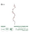GloboStar® Artificial Garden MAGNOLIA FLOWER VINE 21470 Τεχνητό Διακοσμητικό Κλαδί Μανόλιας Y185cm