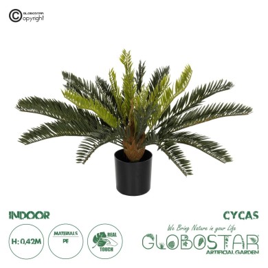 GloboStar® Artificial Garden CYCAS 21474 Τεχνητό Διακοσμητικό Φυτό Κύκας Υ42cm