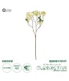 GloboStar® Artificial Garden WHITE BERRIES FRUIT BRANCH 21446 Τεχνητό Διακοσμητικό Κλαδί Λευκό Γκί Y71cm