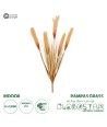 GloboStar® Artificial Garden ORANGE PAMPAS GRASS BRANCH 21486 Τεχνητό Διακοσμητικό Κλαδί Πορτοκαλί Πάμπας Y88cm