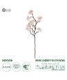 GloboStar® Artificial Garden PINK CHERRY BLOSSOM BRANCH 21454 Τεχνητό Διακοσμητικό Κλαδί Ροζ Κερασίας Y67cm