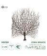 GloboStar® Artificial Garden BROWN CORAL BRANCH 21467 Τεχνητό Διακοσμητικό Κλαδί Καφέ Koράλι Y49cm