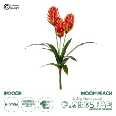 GloboStar® Artificial Garden RED MOON PEACH BRANCH 21391 Τεχνητό Διακοσμητικό Κόκκινο Κλαδί Άνθος Ροδάκινου Y70cm