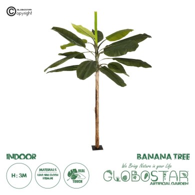 GloboStar® Artificial Garden BANANA TREE 21500 Τεχνητό Διακοσμητικό Δέντρο Μπανανιάς Υ300cm